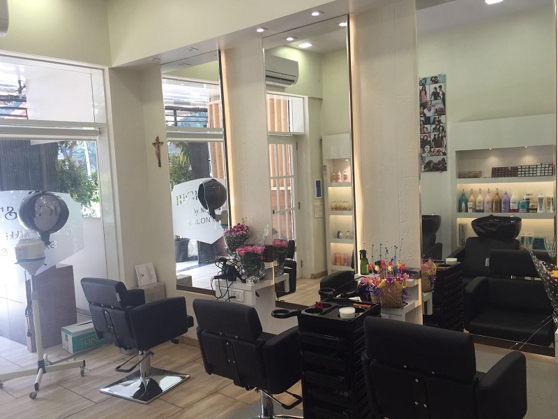 At the salon
